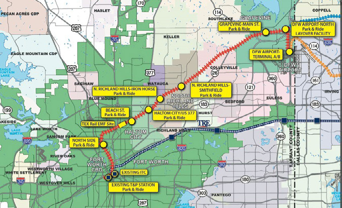 TEXRail Project Map - RailPros Projects