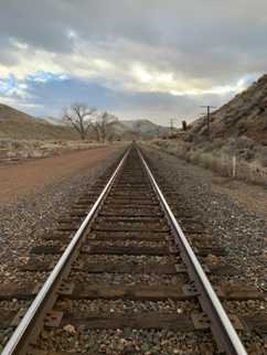 Empty train railway.