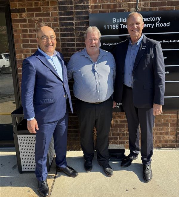 RailPros COO Marco Loureiro, Design Nine President Glenn Hay, and RailPros CEO Kendall "Ken" Koff.